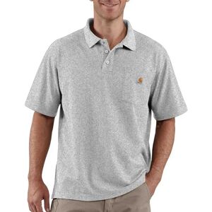 Carhartt Pocket Loose Fit Short Sleeve Polo Heather Grey M Men Carhartt Pocket Loose Fit Short Sleeve Polo Heather Grey M Men