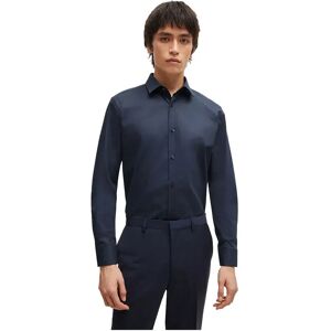 Hugo Boss Elisha Long Sleeve Shirt Navy 43 Men Hugo Boss Elisha Long Sleeve Shirt Navy 43 Men