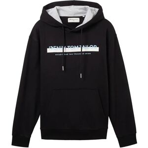 Tom Tailor 1038755 Print Hoodie Black S Men Tom Tailor 1038755 Print Hoodie Black S Men