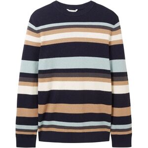 Tom Tailor 1038200 Striped Knit Sweater Navy Knitted Multi Stripe S Men Tom Tailor 1038200 Striped Knit Sweater Navy Knitted Multi Stripe S Men