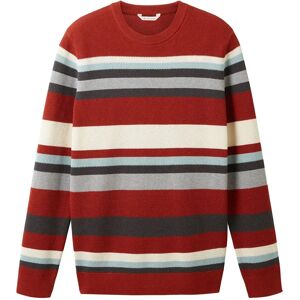 Tom Tailor 1038200 Striped Knit Sweater Red Knitted Multi Stripe S Men Tom Tailor 1038200 Striped Knit Sweater Red Knitted Multi Stripe S Men