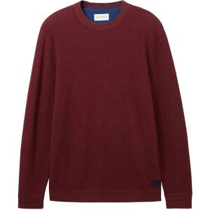 Tom Tailor 1038612 Structured Knit Sweater Tawny Port Red Melange M Men Tom Tailor 1038612 Structured Knit Sweater Tawny Port Red Melange M Men