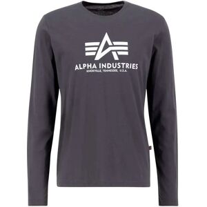 Alpha Industries Basic Long Sleeve T-shirt Grey L Men Alpha Industries Basic Long Sleeve T-shirt Grey L Men