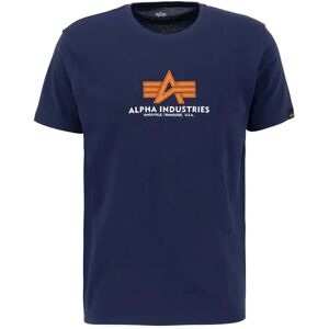 Alpha Industries Basic Rubber Short Sleeve T-shirt Blue 2XL Men Alpha Industries Basic Rubber Short Sleeve T-shirt Blue 2XL Men