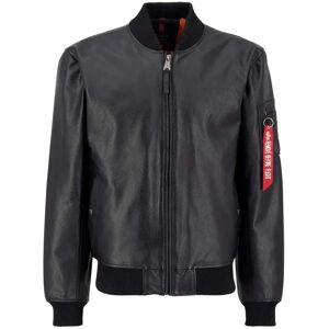 Alpha Industries Ma-1 Leather Lf Jacket Black M Men Alpha Industries Ma-1 Leather Lf Jacket Black M Men