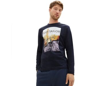 Tom Tailor 1037812 Printed Long Sleeve T-shirt Sky Captain Blue M Men Tom Tailor 1037812 Printed Long Sleeve T-shirt Sky Captain Blue M Men