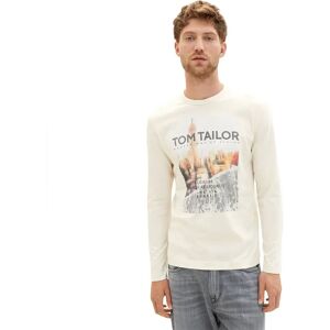 Tom Tailor 1037812 Printed Long Sleeve T-shirt Vintage Beige M Men Tom Tailor 1037812 Printed Long Sleeve T-shirt Vintage Beige M Men