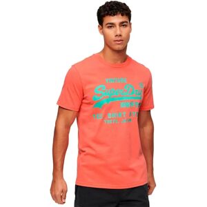 Superdry Neon Vintage Logo Short Sleeve T-shirt Deep Sea Coral L Men Superdry Neon Vintage Logo Short Sleeve T-shirt Deep Sea Coral L Men