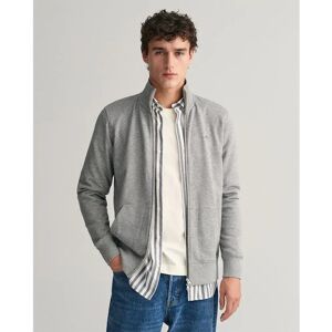 Gant Reg Shield Half Zip Sweater Grey Melange M Men Gant Reg Shield Half Zip Sweater Grey Melange M Men