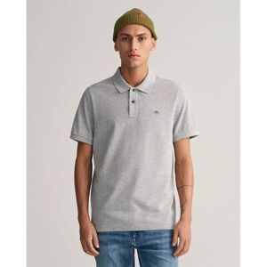 Gant Reg Shield Short Sleeve Polo Grey Melange XL Men Gant Reg Shield Short Sleeve Polo Grey Melange XL Men