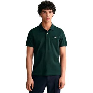 Gant Reg Shield Short Sleeve Polo Tartan Green 3XL Men Gant Reg Shield Short Sleeve Polo Tartan Green 3XL Men
