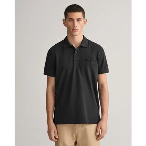 Gant Reg Tonal Shield Rugger Short Sleeve Polo Black M Men Gant Reg Tonal Shield Rugger Short Sleeve Polo Black M Men