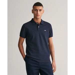 Gant Slim Shield Short Sleeve Polo Evening Blue M Men Gant Slim Shield Short Sleeve Polo Evening Blue M Men