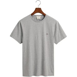 Gant Slim Shield Short Sleeve T-shirt Grey Melange S Men Gant Slim Shield Short Sleeve T-shirt Grey Melange S Men