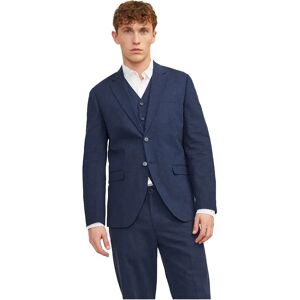 Jack & Jones Riviera Linen Blazer Dark Navy / Fit Slim Fit 48 Men Jack & Jones Riviera Linen Blazer Dark Navy / Fit Slim Fit 48 Men