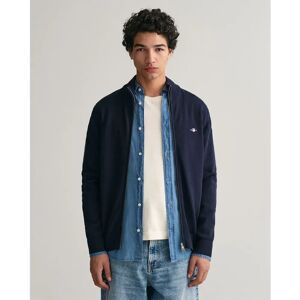 Gant Casual Full Zip Sweater Evening Blue XL Men Gant Casual Full Zip Sweater Evening Blue XL Men