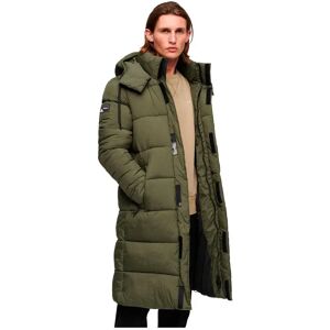 Superdry Rips Longline Puffer Jacket Dark Moss Green Grid M Men Superdry Rips Longline Puffer Jacket Dark Moss Green Grid M Men