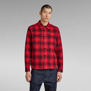 G-star Check Overshirt Dark Flame Blur Check S Men G-star Check Overshirt Dark Flame Blur Check S Men
