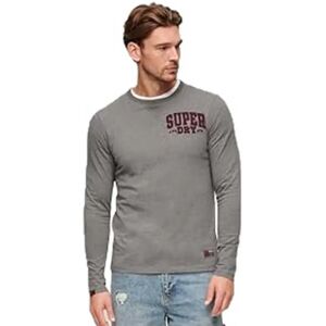 Superdry Vintage Athletic Chest Long Sleeve T-shirt Mid Grey Marl 2XL Men Superdry Vintage Athletic Chest Long Sleeve T-shirt Mid Grey Marl 2XL Men