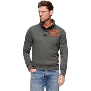 Superdry Vintage Athletic Henley Half Zip Sweatshirt Charcoal Marl S Men Superdry Vintage Athletic Henley Half Zip Sweatshirt Charcoal Marl S Men