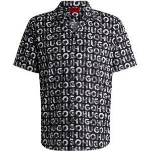Hugo Boss Ellino Short Sleeve Shirt Open Miscellaneous 960 L Men Hugo Boss Ellino Short Sleeve Shirt Open Miscellaneous 960 L Men