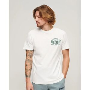 Superdry Athletic College Graphic Short Sleeve T-shirt Optic Slub L Men Superdry Athletic College Graphic Short Sleeve T-shirt Optic Slub L Men