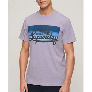 Superdry Cali Logo Short Sleeve T-shirt Light Lavender Purple Slub 2XL Men Superdry Cali Logo Short Sleeve T-shirt Light Lavender Purple Slub 2XL Men
