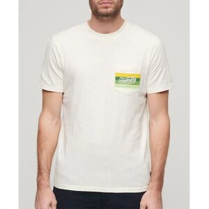 Superdry Cali Logo Short Sleeve T-shirt Off White Slub S Men Superdry Cali Logo Short Sleeve T-shirt Off White Slub S Men