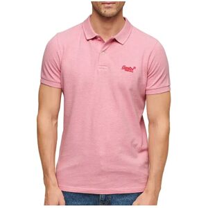Superdry Classic Pique Short Sleeve Polo Light Pink Marl 2XL Men Superdry Classic Pique Short Sleeve Polo Light Pink Marl 2XL Men