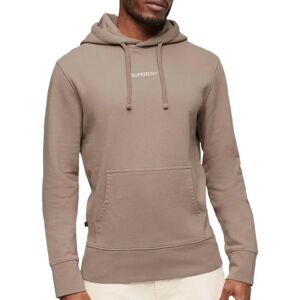 Superdry Micro Logo Graphic Loose Hoodie Deep Beige S Men Superdry Micro Logo Graphic Loose Hoodie Deep Beige S Men
