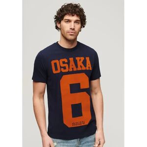 Superdry Osaka Graphic Short Sleeve T-shirt Blue Navy Marl M Men Superdry Osaka Graphic Short Sleeve T-shirt Blue Navy Marl M Men