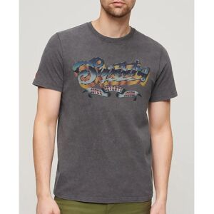 Superdry Rock Graphic Band Short Sleeve T-shirt Charcoal Grey 2XL Men Superdry Rock Graphic Band Short Sleeve T-shirt Charcoal Grey 2XL Men