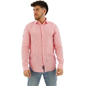 Superdry Studios Casual Linen Long Sleeve Shirt New House Pink Stripe 2XL Men Superdry Studios Casual Linen Long Sleeve Shirt New House Pink Stripe 2XL Men