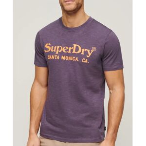 Superdry Venue Classic Logo Short Sleeve T-shirt Soot Purple Slub XL Men Superdry Venue Classic Logo Short Sleeve T-shirt Soot Purple Slub XL Men