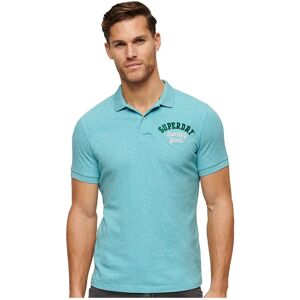 Superdry Vintage Superstate Short Sleeve Polo Aqua Blue Grit L Men Superdry Vintage Superstate Short Sleeve Polo Aqua Blue Grit L Men
