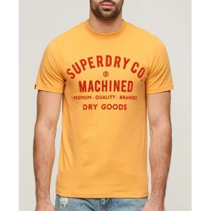 Superdry Workwear Flock Graphic Short Sleeve T-shirt Amber Yellow Marl M Men Superdry Workwear Flock Graphic Short Sleeve T-shirt Amber Yellow Marl M Men
