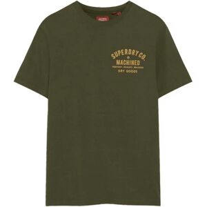 Superdry Workwear Flock Graphic Short Sleeve T-shirt Khaki Marl S Men Superdry Workwear Flock Graphic Short Sleeve T-shirt Khaki Marl S Men