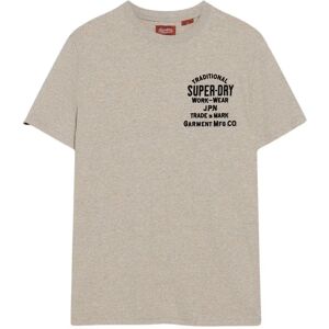 Superdry Workwear Flock Graphic Short Sleeve T-shirt Lavin Beige Marl XL Men Superdry Workwear Flock Graphic Short Sleeve T-shirt Lavin Beige Marl XL Men