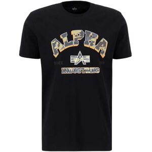 Alpha Industries College Camo T Short Sleeve T-shirt Black 2XL Men Alpha Industries College Camo T Short Sleeve T-shirt Black 2XL Men