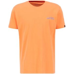 Alpha Industries Holographic Sl T Short Sleeve T-shirt Tangerine XL Men Alpha Industries Holographic Sl T Short Sleeve T-shirt Tangerine XL Men