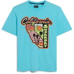 Superdry Neon Travel Graphic Loose Short Sleeve T-shirt Kingfisher Blue Slub 3XL Men Superdry Neon Travel Graphic Loose Short Sleeve T-shirt Kingfisher Blue Slub 3XL Men