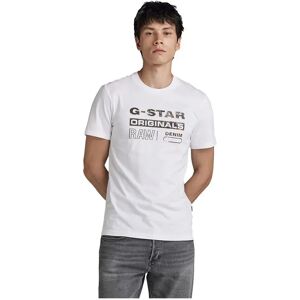 G-star Distressed Originals Slim Fit Short Sleeve T-shirt White S Men G-star Distressed Originals Slim Fit Short Sleeve T-shirt White S Men