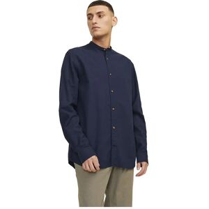 Jack & Jones Summer Band Linen Long Sleeve Shirt Navy Blazer M Men Jack & Jones Summer Band Linen Long Sleeve Shirt Navy Blazer M Men