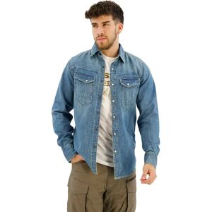 G-star D23616-d252 Slim Fit Long Sleeve Shirt Faded Cricket Blue 2XL Men G-star D23616-d252 Slim Fit Long Sleeve Shirt Faded Cricket Blue 2XL Men