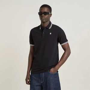 G-star Dunda Slim Stripe Short Sleeve Polo Dark Black XL Men G-star Dunda Slim Stripe Short Sleeve Polo Dark Black XL Men