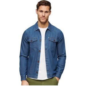Superdry Merchant Indigo Overshirt Indigo Herringbone 2XL Men Superdry Merchant Indigo Overshirt Indigo Herringbone 2XL Men