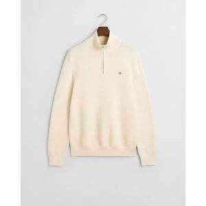 Gant 8030211 Half Zip Sweater Cream XL Men Gant 8030211 Half Zip Sweater Cream XL Men