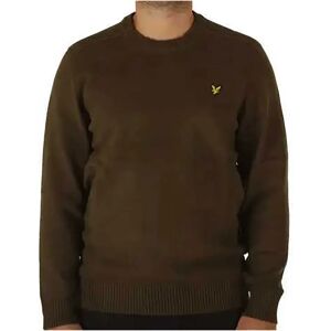 Lyle & Scott Shoulder Sweater Olive M Men Lyle & Scott Shoulder Sweater Olive M Men