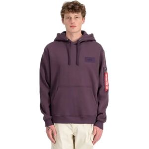 Alpha Industries Back Print Rainbow Refl Print Hoodie Plum L Men Alpha Industries Back Print Rainbow Refl Print Hoodie Plum L Men