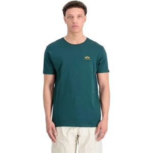 Alpha Industries Basic Small Logo Short Sleeve T-shirt Force Green L Men Alpha Industries Basic Small Logo Short Sleeve T-shirt Force Green L Men